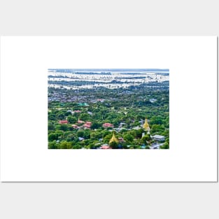 View over Irrawaddy, Mandalay. Posters and Art